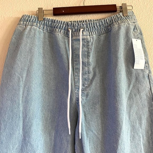 NWT BDG Urban Outfitters Denim High Waisted Cargo Jogger Pants Jeans Large - Picture 3 of 6